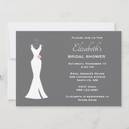Invitación Elegante vestido blanco sobre una simple novia de