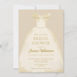 Invitación Elegante vestido de novia de bodas de oro de gala 