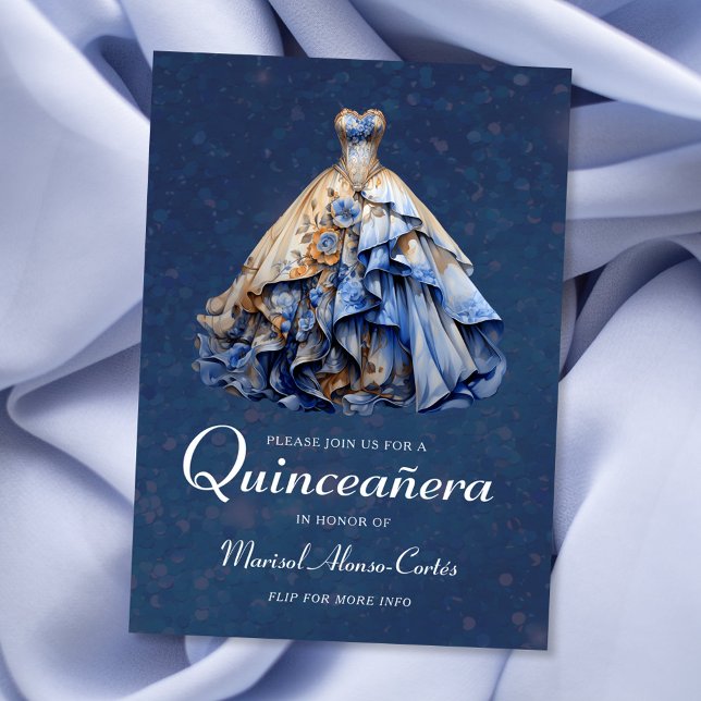 Invitación Elegante Vestido De Quinceanera (Subido por el creador)
