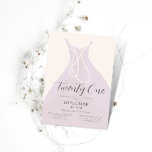 Invitación Elegante vestido Perlas Moda rosa Rubor 21 cumplea<br><div class="desc">Una elegante,  elegante y moderna invitación a la fiesta de cumpleaños 21 con un vestido de princesa pintado a mano y cuerdas de perlas. Rosa. Romántico y moda.</div>