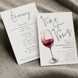 Invitación Elegante Vino Antes De Vales Bachelorette Fin De S
