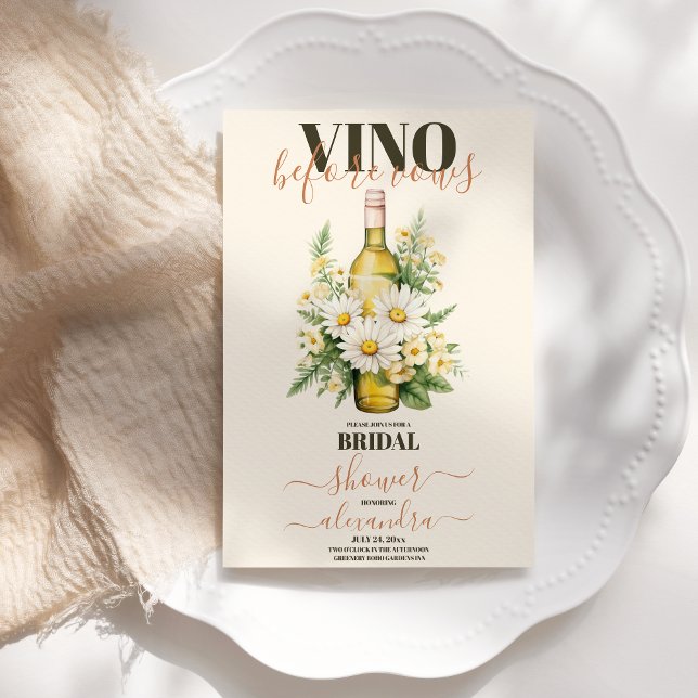 Invitación Elegante Vino Antes De Var Ducha Bridal De Vinos (Subido por el creador)