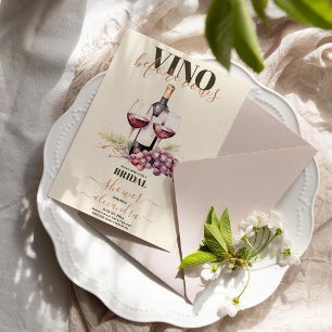 Invitación Elegante Vino Antes De Var Ducha Bridal De Vinos