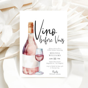 Invitación Elegante Vino de color de agua antes de Vows Ducha