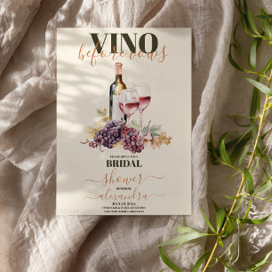 Invitación Elegante Vino de color de agua antes de Vows Ducha