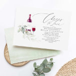 Invitación Elegante Vino de Verdor Degustando Ducha Bridal<br><div class="desc">Invitaciones a una ducha de novias romántica y romántica.</div>