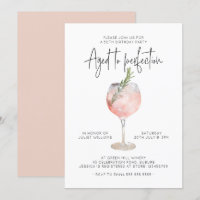 Elegante vino rosa de la edad de la perfección 50