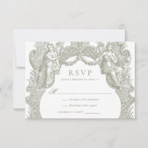 Invitación Elegante Vintage Barroco Baroque Frame Wedding RSV