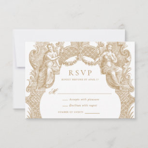 Invitación Elegante Vintage Barroco Baroque Frame Wedding RSV