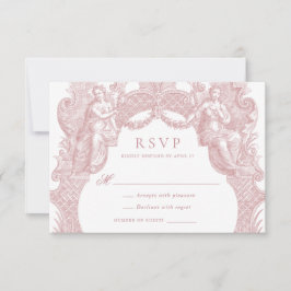 Invitación Elegante Vintage Barroco Baroque Frame Wedding RSV