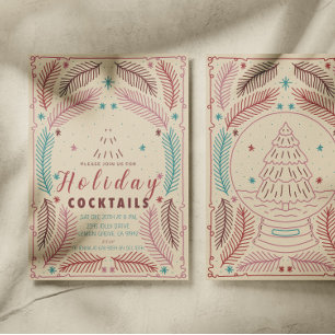 Invitación Elegante Vintage Christmas Whimsy