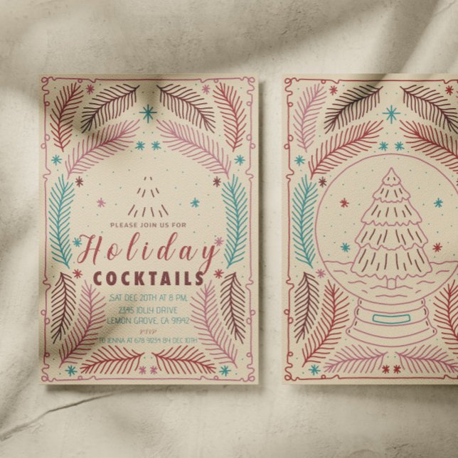Invitación Elegante Vintage Christmas Whimsy (Subido por el creador)