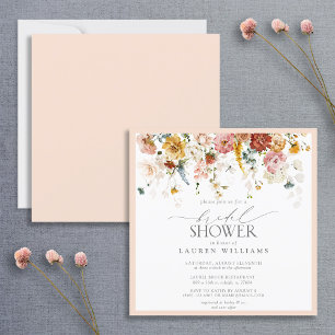 Invitación Elegante Vintage Country Floral Bridal Shower