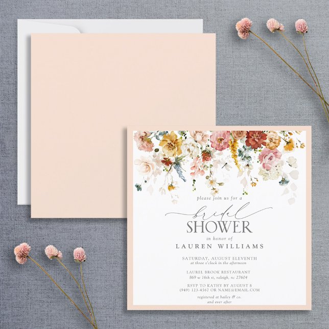 Invitación Elegante Vintage Country Floral Bridal Shower (Subido por el creador)