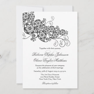 Invitación Elegante Vintage Floral Paisley Boho Wedding Invit