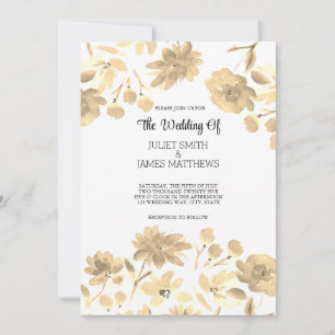 Invitación Elegante Vintage Watercolor Floral Design