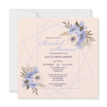 Elegante Violeta Cinco Rosas Petales Ducha Bridal