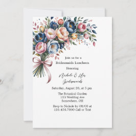 Invitación Elegante Vocal Floral Para Novias De Novias