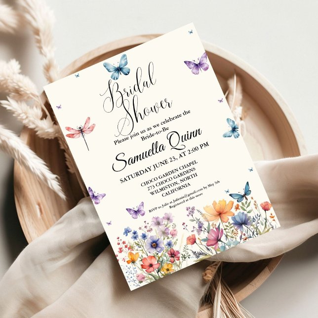 Invitación Elegante Watercolor Butterflies Bridal Shower (Subido por el creador)