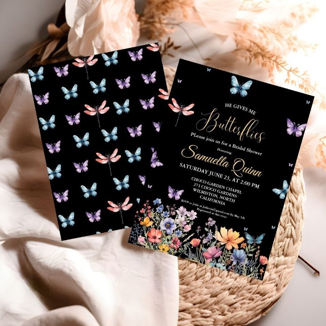 Invitación Elegante Watercolor Butterflies Bridal Shower (Subido por el creador)