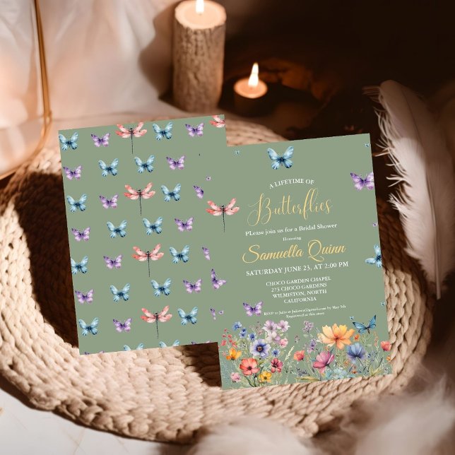 Invitación Elegante Watercolor Butterflies Bridal Shower (Subido por el creador)