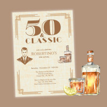 Elegante Whisky para Hombres Cumpleaños 50 Vintage