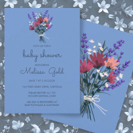 Invitación Elegante Wildflower Bouquet BABY SHOWER PERSONALIZ