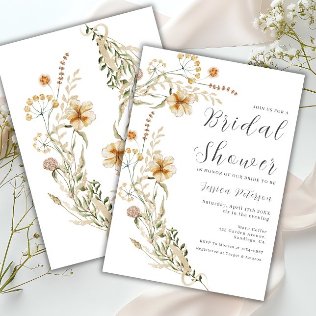Invitación Elegante Wildflowers Garden Bridal Shower (Subido por el creador)