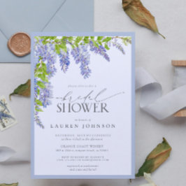 Invitación Elegante Wisteria Acuarela Floral Bridal Ducha