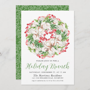 Invitación Elegante Wreath Wreath Holiday Brunch