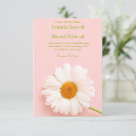 Invitación Elegante y alegre naturaleza Boda de margarita bla