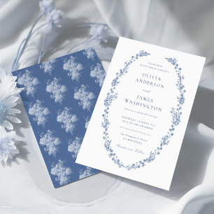 Invitación Elegante y atemporal Boda de guirnaldas florales a