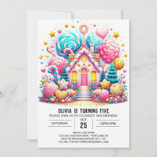 Invitación Elegante y caprichoso cumpleaños digital de Candyl