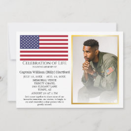 Invitación Elegante y de buen gusto celebración del funeral d