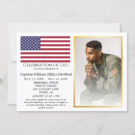 Invitación Elegante y de buen gusto celebración del funeral d