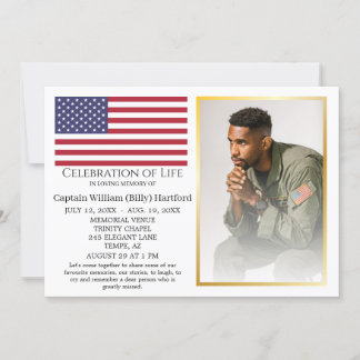 Invitación Elegante y de buen gusto celebración del funeral d