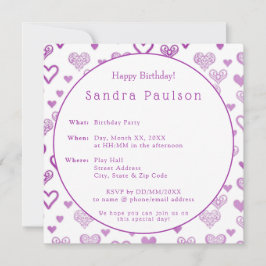 Invitación Elegante y decorativa fiesta de cumpleaños de los