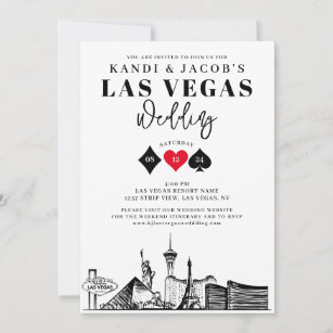 Invitación Elegante y divertido Boda de Las Vegas