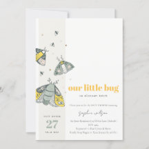 Elegante y elegante Baby Shower gris amarillo de p