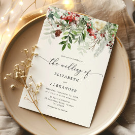 Invitación Elegante y elegante boda de invierno