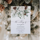 Invitación Elegante y elegante boda de invierno<br><div class="desc">Invitación a la boda de invierno elegante de estilo evergreen disponibles artículos de juego.</div>