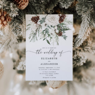 Invitación Elegante y elegante boda de invierno