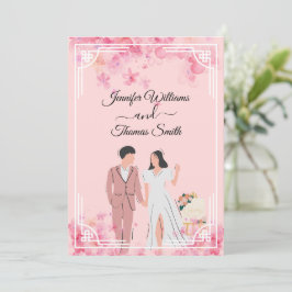 Invitación elegante y elegante boda elegante y elegante