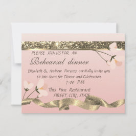 Invitación Elegante Y Elegante Comedor Floral