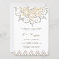 Elegante y elegante ducha de novia hindú de Mehndi