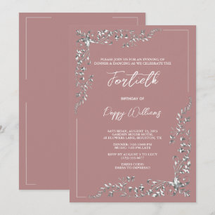Invitación Elegante y elegante fiesta de cumpleaños de decora