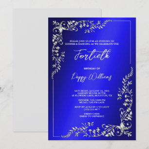 Invitación Elegante y elegante fiesta de cumpleaños de decora