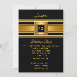 Invitación Elegante y elegante fiesta de cumpleaños elegante 