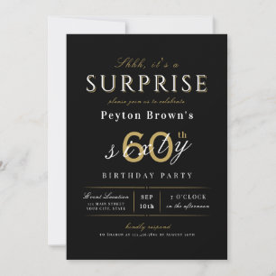 Invitación Elegante y elegante invita de cumpleaños número 60