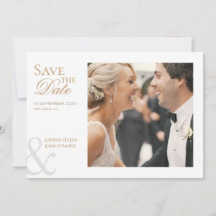 Invitación Elegante y elegante matrimonio de fotos salva la f